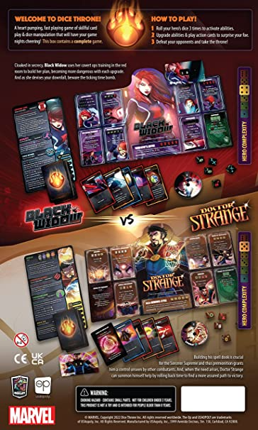 The OP Marvel Dice Throne 2 Hero Box Black Widow Doctor Strange Standalone Competitive Dice Game USODT011753