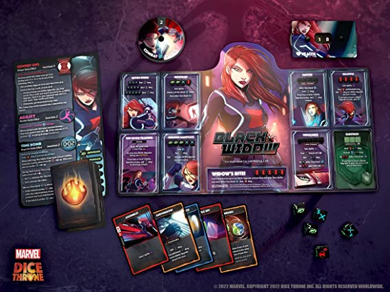 The OP Marvel Dice Throne 2 Hero Box Black Widow Doctor Strange Standalone Competitive Dice Game USODT011753