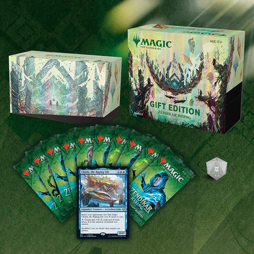 Magic The Gathering Zendikar Rising Gift Bundle 10 Draft Booster Packs 1 Collector Booster Accessories WOCC7729