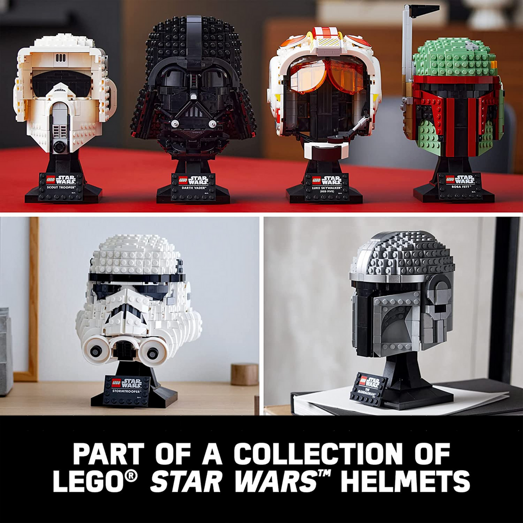 LEGO Star Wars Luke Skywalker Red Five Helmet Building Kit for Adults Star Wars Collectible for Display 675 Pieces