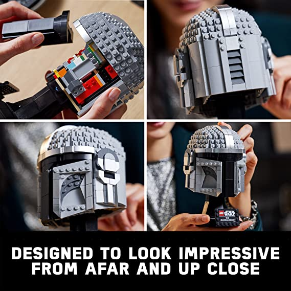 LEGO Star Wars The Mandalorian Helmet Building Kit for Adults Collectible Brick-Built Display Model 584 Pieces