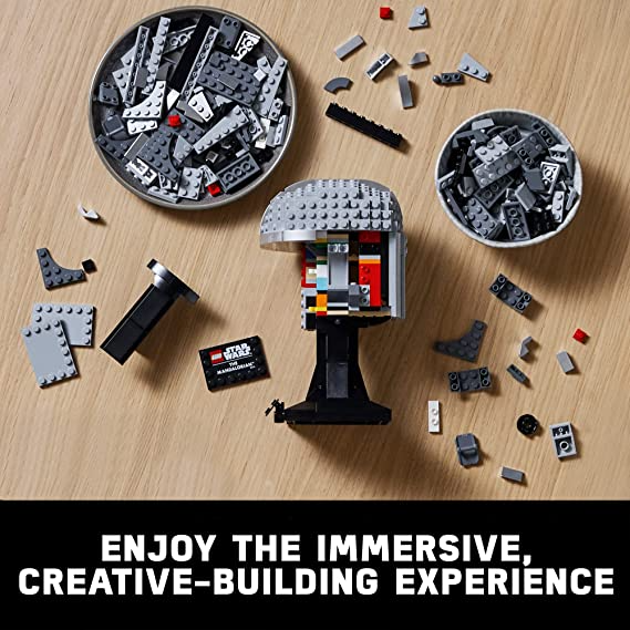 LEGO Star Wars The Mandalorian Helmet Building Kit for Adults Collectible Brick-Built Display Model 584 Pieces