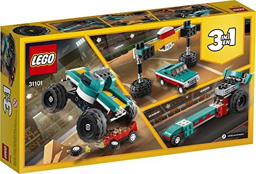 LEGO Creator 3 in1 Monster Truck Toy Cool Building Kit for Kids 163 Pieces
