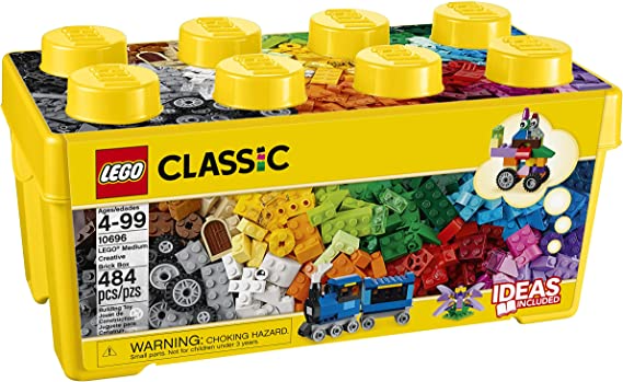 LEGO Classic Medium Creative Brick Box Building Toy Set for Kids, 484 Pieces LEGO-10696