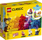 LEGO Classic Creative Transparent Bricks Building Kit with Transparent Bricks New 2021 (500 Pieces)