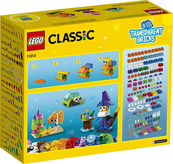 LEGO Classic Creative Transparent Bricks Building Kit with Transparent Bricks New 2021 (500 Pieces)