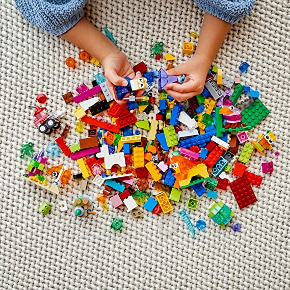 LEGO Classic Creative Transparent Bricks Building Kit with Transparent Bricks New 2021 (500 Pieces)