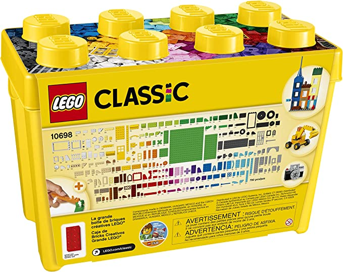 LEGO Classic Large Creative Brick Box Build Your Own Creative Toys Kids Building Kit 790 Pieces