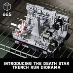 LEGO Star Wars Death Star Trench Run Diorama Building Kit for Adults Brick-Built Collectible for Display (665 Pieces)