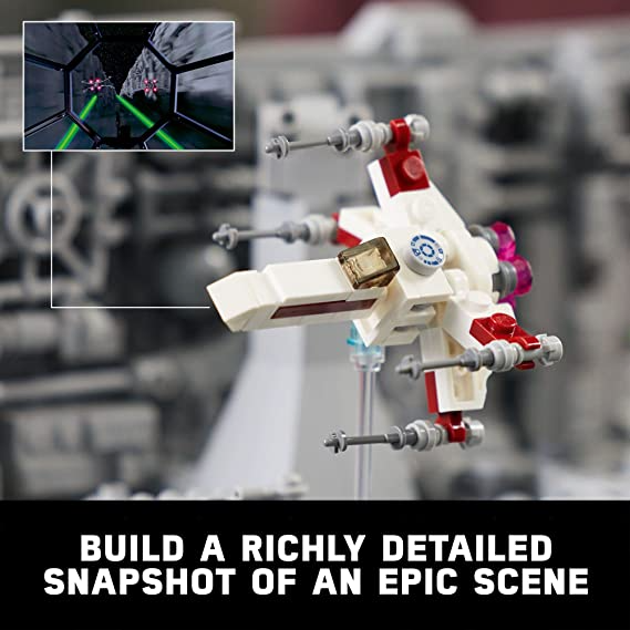 LEGO Star Wars Death Star Trench Run Diorama Building Kit for Adults Brick-Built Collectible for Display (665 Pieces)