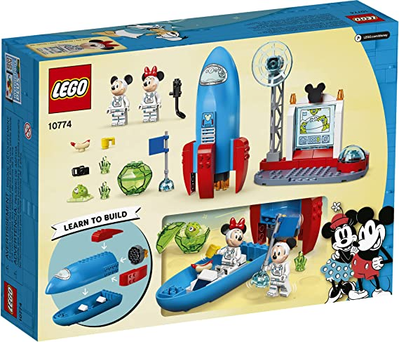 LEGO Disney Mickey and Friends Mickey Mouse & Minnie Mouse Space Rocket Building Kit New 2021 (88 Pieces)