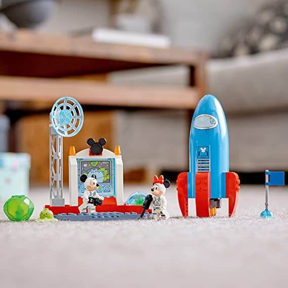 LEGO Disney Mickey and Friends Mickey Mouse & Minnie Mouse Space Rocket Building Kit New 2021 (88 Pieces)