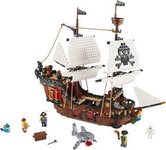 LEGO Creator 3in1 Pirate Ship Building Playset for Kids who Love Pirates and Model Ships (1,260 Pieces)
