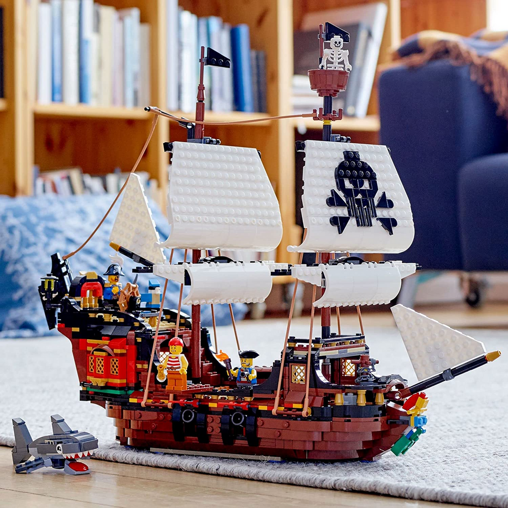 LEGO Creator 3in1 Pirate Ship Building Playset for Kids who Love Pirates and Model Ships (1,260 Pieces)