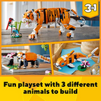 LEGO Creator 3 in1 Majestic Tiger Building Kit Animal Toys for Kids for Aged 9+ (755 Pieces)