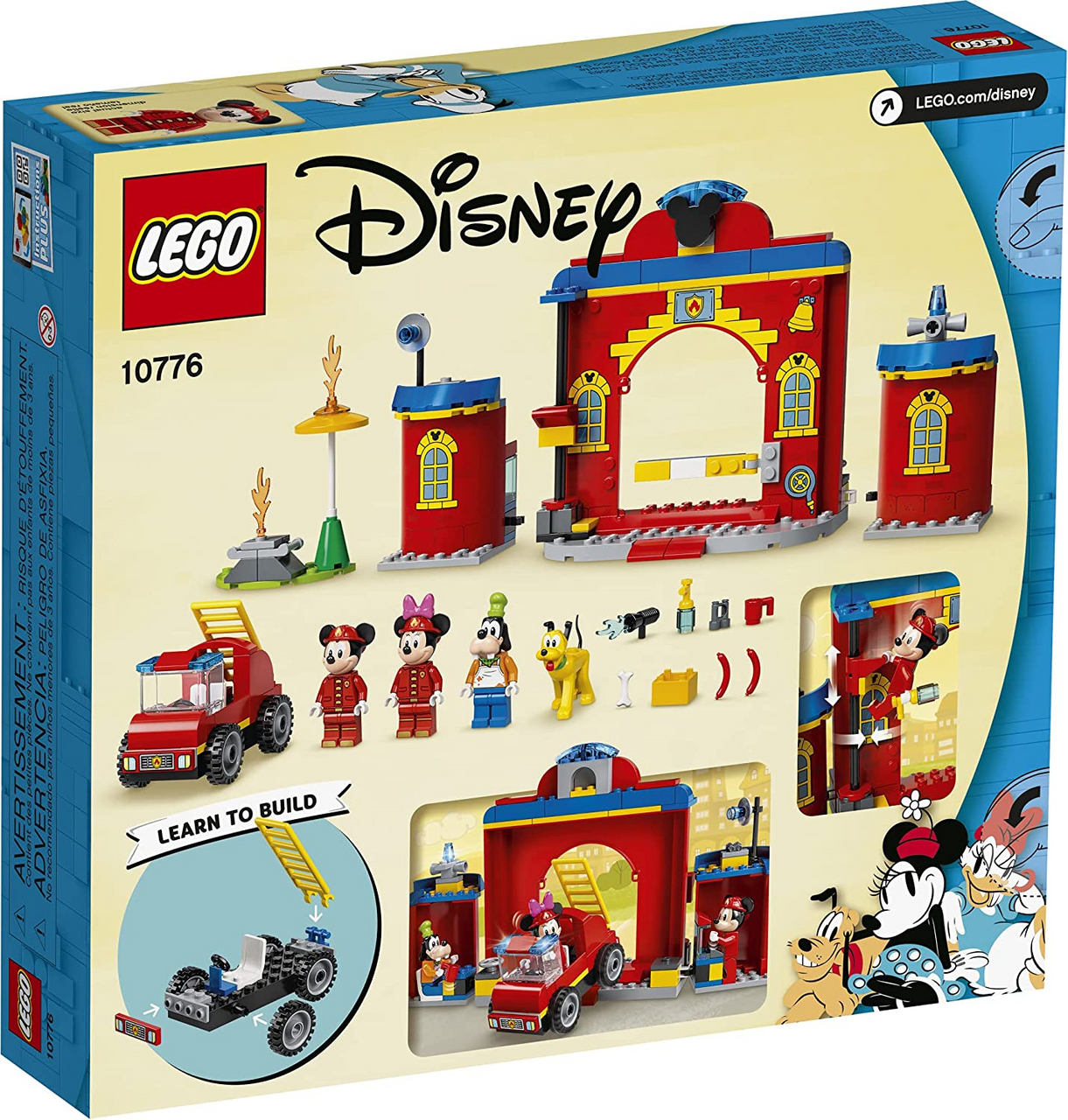 LEGO Disney Mickey and Friends â€š Mickey & Friends Fire Truck & Station 10776 Building Kit Fun Firehouse Play Set New 2021 (144 Pieces)