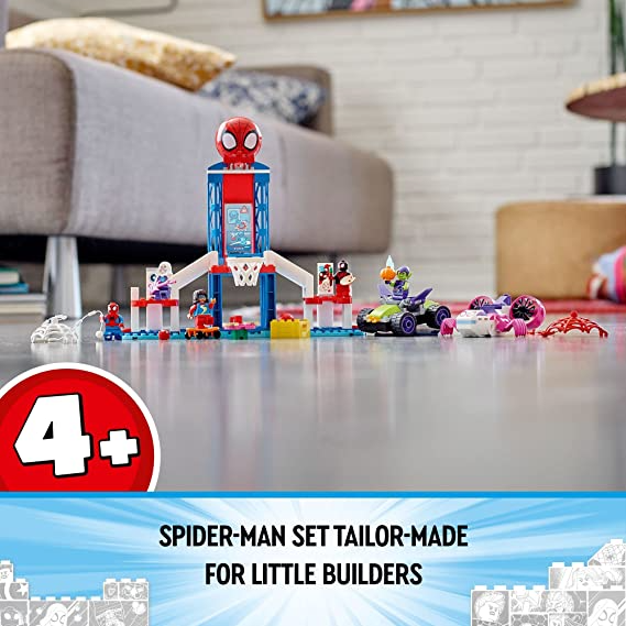 LEGO Marvel Spidey and His Amazing Friends Spider-Man Webquarters Hangout 10784 Building Kit for Ages 4+ (155 Pieces)