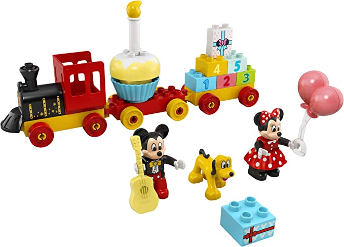 LEGO DUPLO Disney Mickey & Minnie Birthday Train 10941 Kidsâ€™ Birthday Number Train; Learning and Building Playset, New 2021 (22 Pieces)