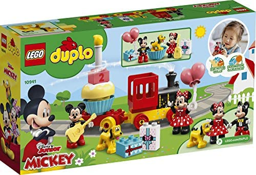 LEGO DUPLO Disney Mickey & Minnie Birthday Train 10941 Kidsâ€™ Birthday Number Train; Learning and Building Playset, New 2021 (22 Pieces)
