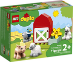 LEGO DUPLO Town Farm Animal Care 10949 Imaginative Build-and-Play Toy for Toddlers; Buildable Farm Playset with 4 Animal Figures â€šÃ„Ã¬ a Duck Toy, Cat Figure, Pig Toy and Sheep Toy, New 2021 (11 Pieces)