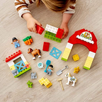 LEGO DUPLO Town Horse Stable and Pony Care 10951 Horse and Pony Stable Playset for Preschoolers; Great Gift for Kids Who Love Horses, Ponies and Pony Rides, New 2021 (65 Pieces)