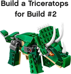 LEGO Creator Mighty Dinosaurs 31058 Build It Yourself Dinosaur Set, Create a Pterodactyl, Triceratops and T Rex Toy (174 Pieces)