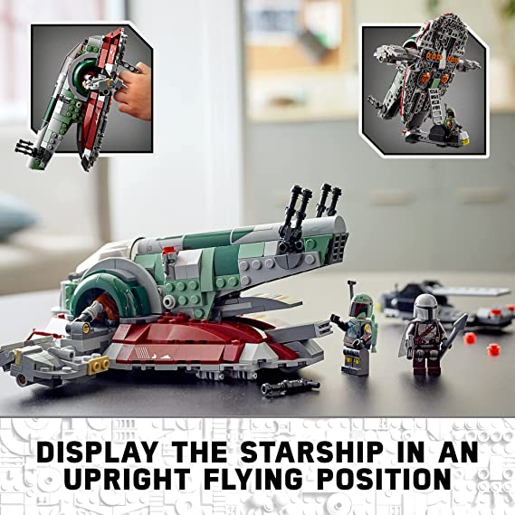 LEGO Star Wars Boba Fettâ€™s Starship 75312 Fun Toy Building Kit; Awesome Gift Idea for Kids; New 2021 (593 Pieces)