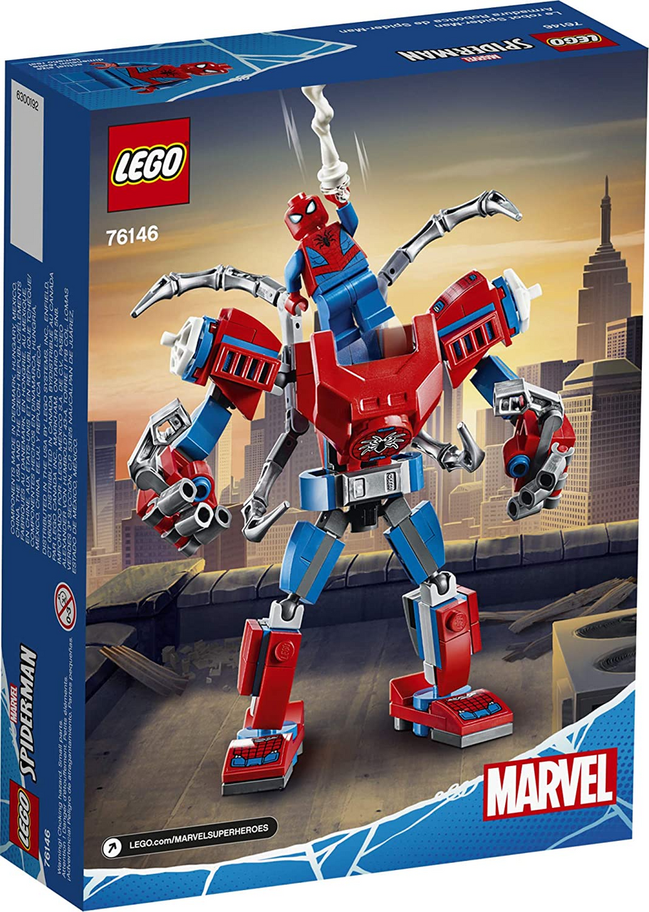 LEGO Marvel Spider-Man: Spider-Man Mech 76146 Kidsâ€šÃ„Ã´ Superhero Building Toy, Playset with Mech and Minifigure (152 Pieces)