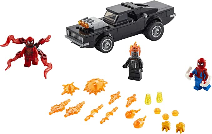 LEGO Marvel Spider-Man: Spider-Man and Ghost Rider vs. Carnage 76173 Collectible Building Toy for Kids, New 2021 (212 Pieces)