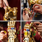 LEGO Marvel Infinity Gauntlet Collectible Building Kit Thanos Right Hand Gauntlet Model with Infinity Stones 590 Pieces