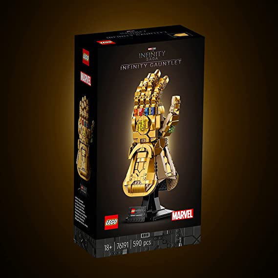 LEGO Marvel Infinity Gauntlet Collectible Building Kit Thanos Right Hand Gauntlet Model with Infinity Stones 590 Pieces