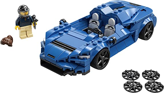 LEGO Speed Champions McLaren Elva Building Kit Top Toy Car Cool Toy for Kids New 2021 (263 Pieces)