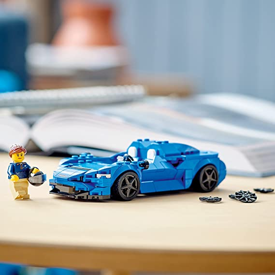 LEGO Speed Champions McLaren Elva Building Kit Top Toy Car Cool Toy for Kids New 2021 (263 Pieces)