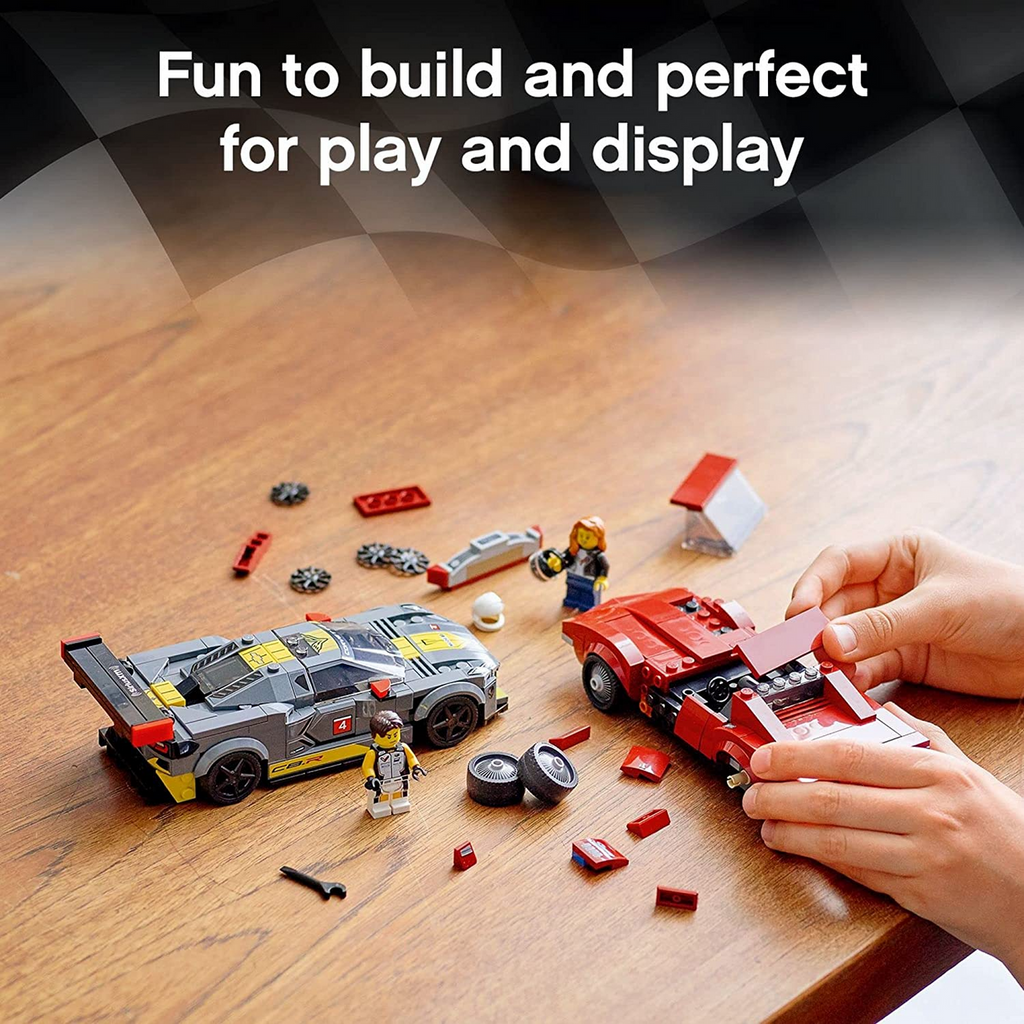 LEGO Speed Champions Chevrolet Corvette C8.R Race Car and 1968 Chevrolet Corvette 76903 Building Kit; New 2021 (512 Pieces)