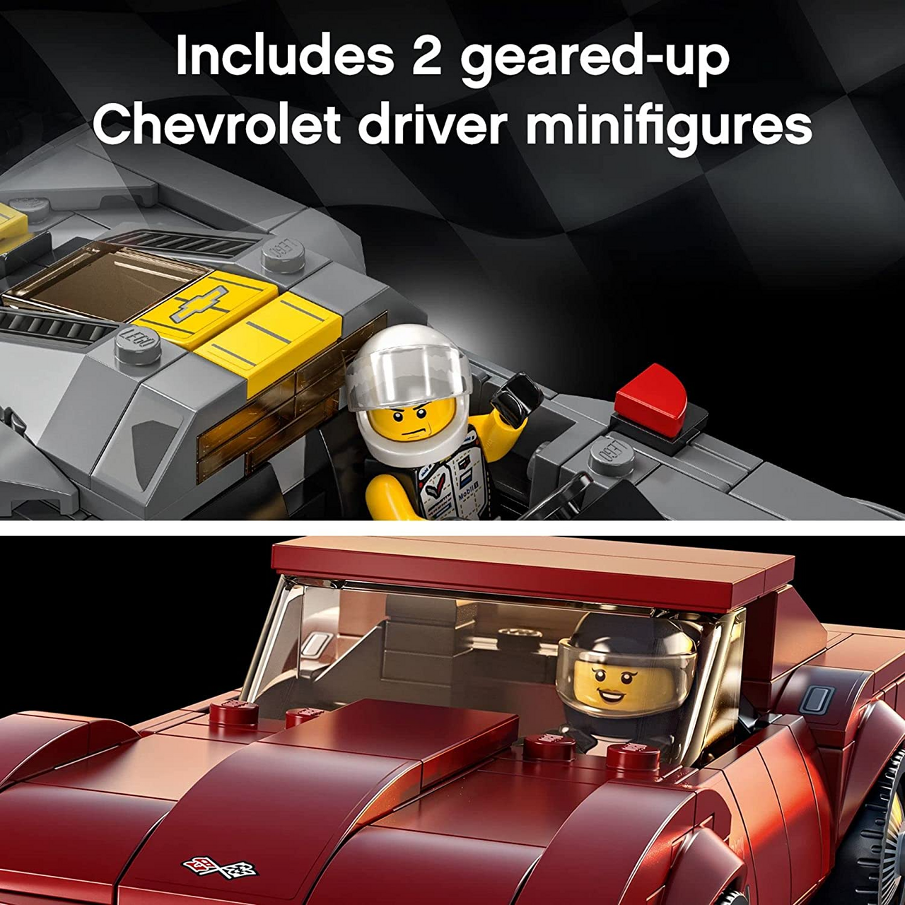 LEGO Speed Champions Chevrolet Corvette C8.R Race Car and 1968 Chevrolet Corvette 76903 Building Kit; New 2021 (512 Pieces)