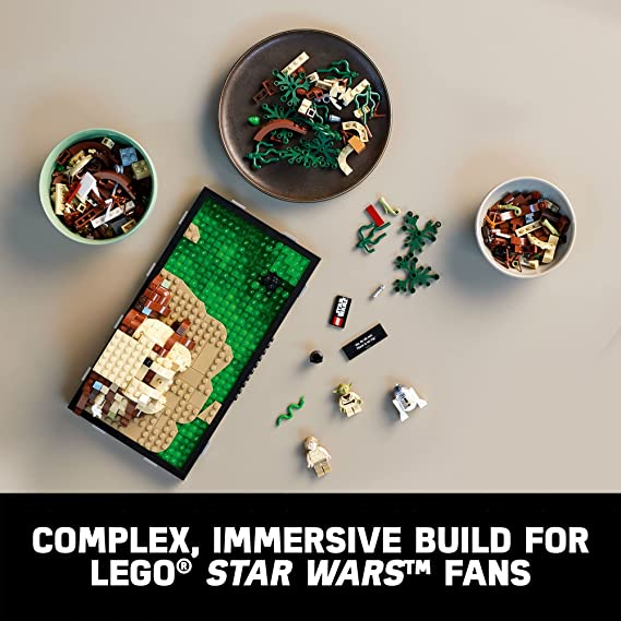 LEGO Star Wars Dagobah Jedi Training Diorama Building Kit for Adults Brick-Built Collectible for Display 1,000 Pieces