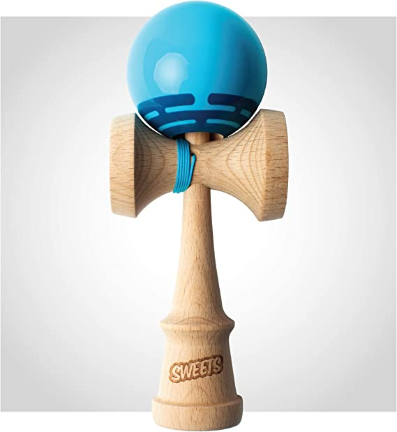 Sweets Kendamas Radar Prime Kendama - Sticky Paint, Perfect for Beginners, Extra String Accessory Bundle (Blue)