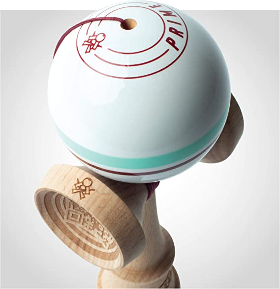 Sweets Kendamas Prime Sport Stripe Kendama - Sticky Paint, Stripe Design, Extra String Accessory Bundle (Avalanche)