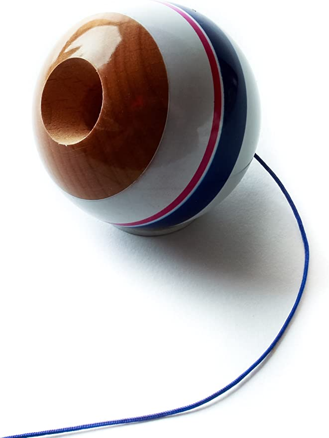 Sweets Kendamas Prime Sport Stripe Kendama - Sticky Paint, Stripe Design, Extra String Accessory Bundle (Blitz)