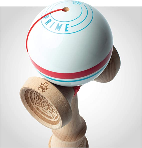 Sweets Kendamas Prime Sport Stripe Kendama - Sticky Paint, Stripe Design, Extra String Accessory Bundle (Racer)