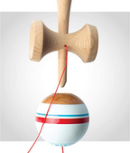 Sweets Kendamas Prime Sport Stripe Kendama - Sticky Paint, Stripe Design, Extra String Accessory Bundle (Racer)