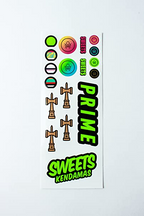 Sweets Kendamas Prime Grain Split 2.0 Kendama, Sticky Paint, Extra String Accessory Bundle (Sandstorm)