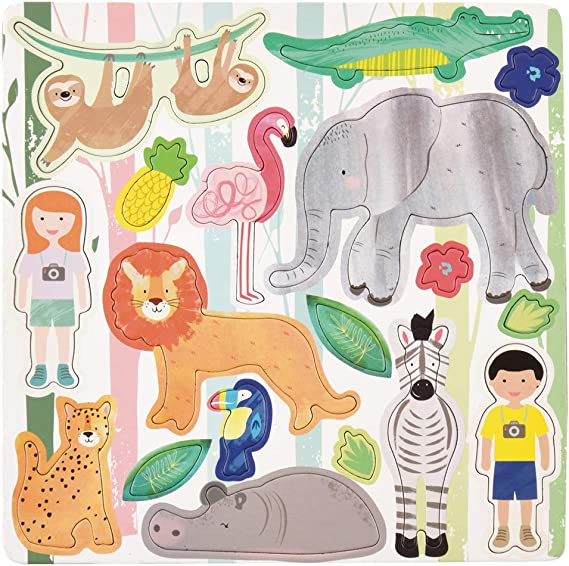 Floss & Rock 40P3562 Jungle Magnetic Fun and Games Toy