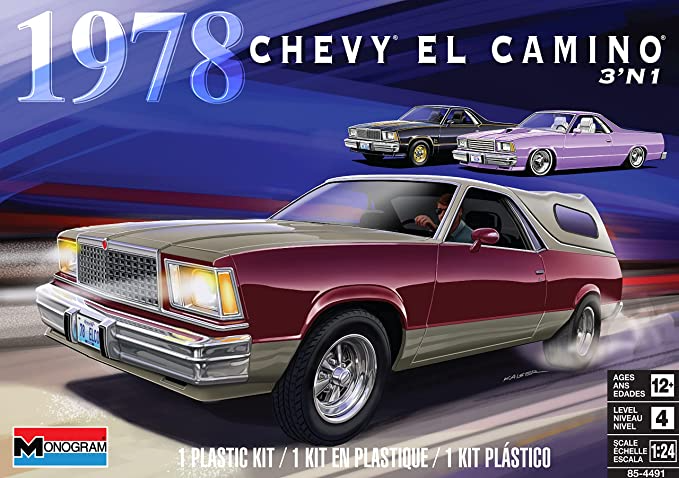 American Rebel 1/24 78 Chevy El Camino 3 in 1 Plastic Model 14491