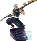 Demon Slayer: Kimetsu no Yaiba Tengen Uzui Is Here Posed in Dynamic Scene Chained Swords Anime Static Figure Ichiban Bandai Spirits BAS60199
