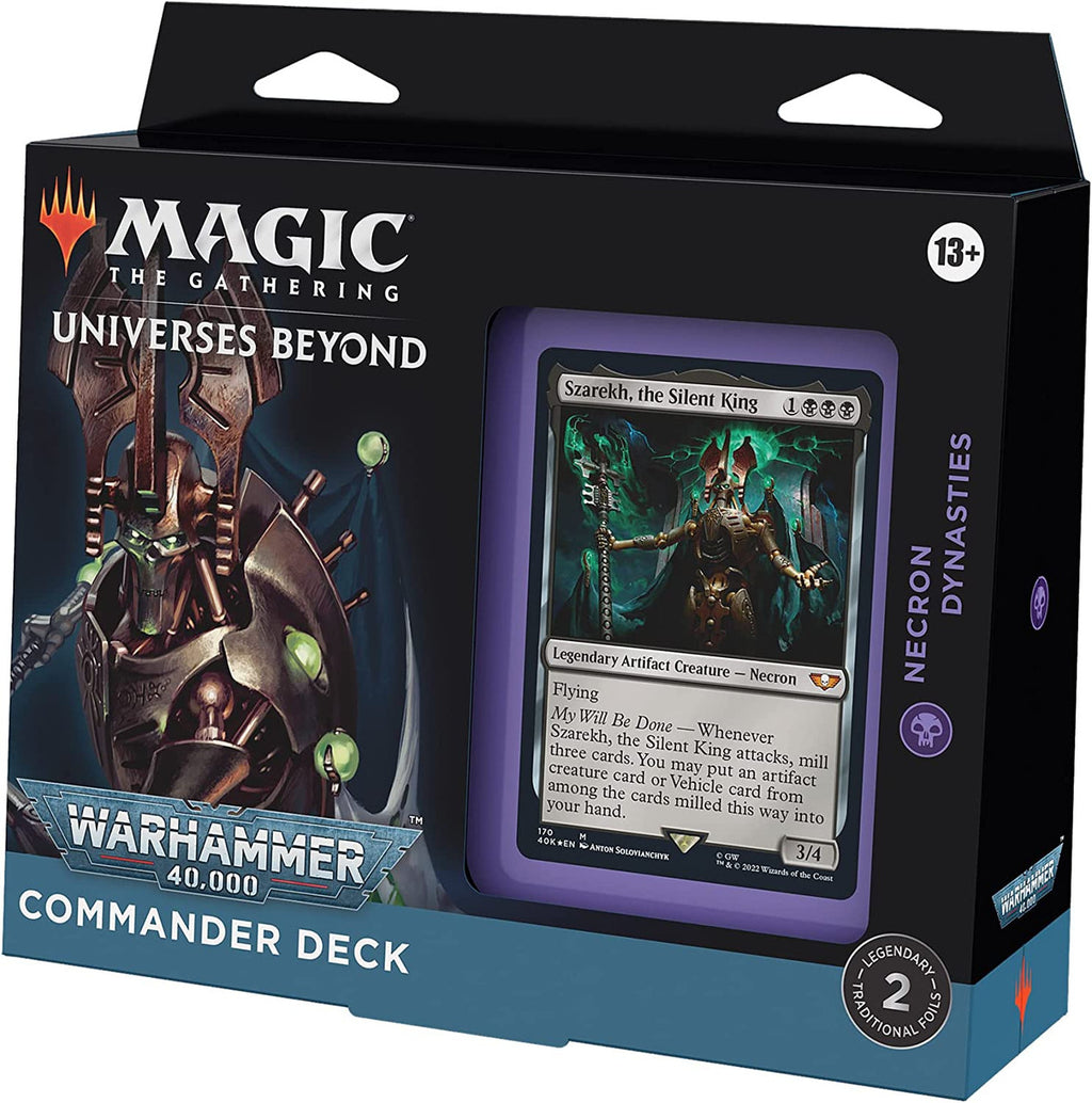 MTG Magic The Gathering CCG Universes Beyond Warhammer 40k Commander Deck Regular Necron Dynasties Mono-Black Single Pack WCMGWH40KCOM-NecronDynasties