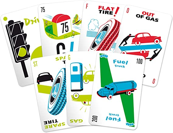 Asmodee Mille Bornes The Classic Racing Game Fast Paced Card Game Strategy Game Fun Family Game for Adults and Kids Ages 7 and Up for 2-6 Players with Average Playtime 20 Minutes ASM-MIB01
