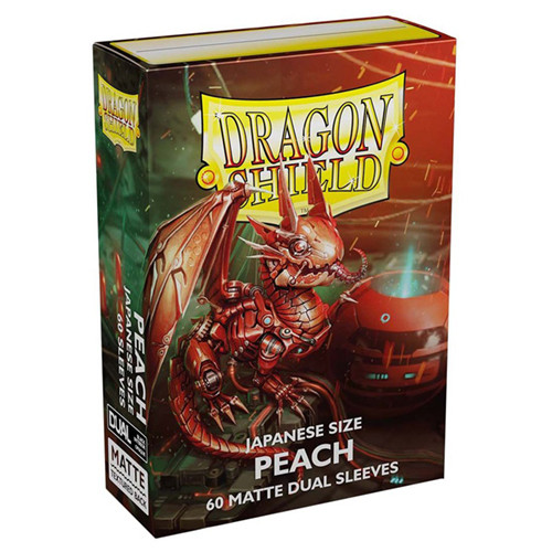 Dragon Shield Japanese Size Matte Dual Finish Peach Color Card Sleeves 60ct AT-15153