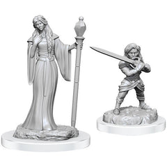 Wizkids Dungeons And Dragons Critical Role Minis Wave 3 Human Wizard Female & Halfling Holy Warrior Female WZK90550