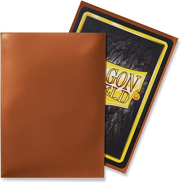 Dragon Shield Sleeves Standard Size Arcane Tinmen Glossy Finish Copper Color Classic Card 100 Ct ATM10016